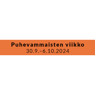 Puhevammaisten viikon 2024 banneri Facebook profiilikuvan päälle.