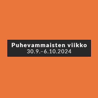 Puhevammaisten viikko 2024 tilapäinen profiilikuva facebook 320x320.